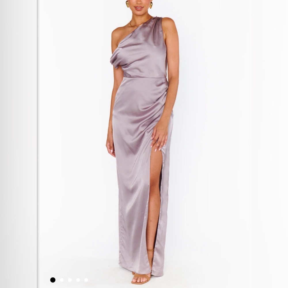 Show Me Your Mumu Jodie Dress Dusty Purple Luxe Satin - Small